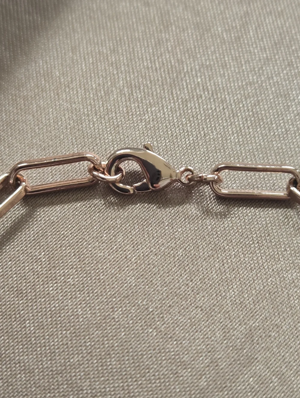 Rose Gold Paperclip Link Bracelet - Picture 5 of 6
